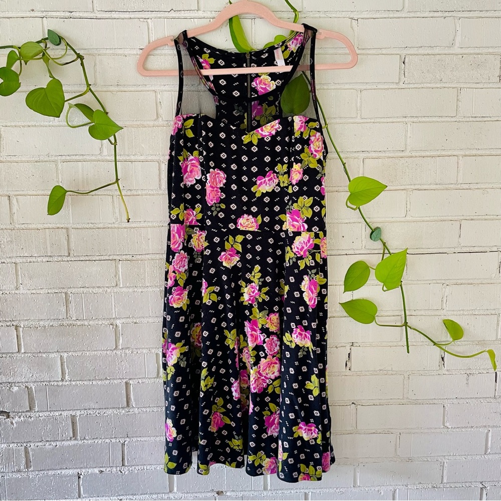 Xhilaration floral sundress with mesh